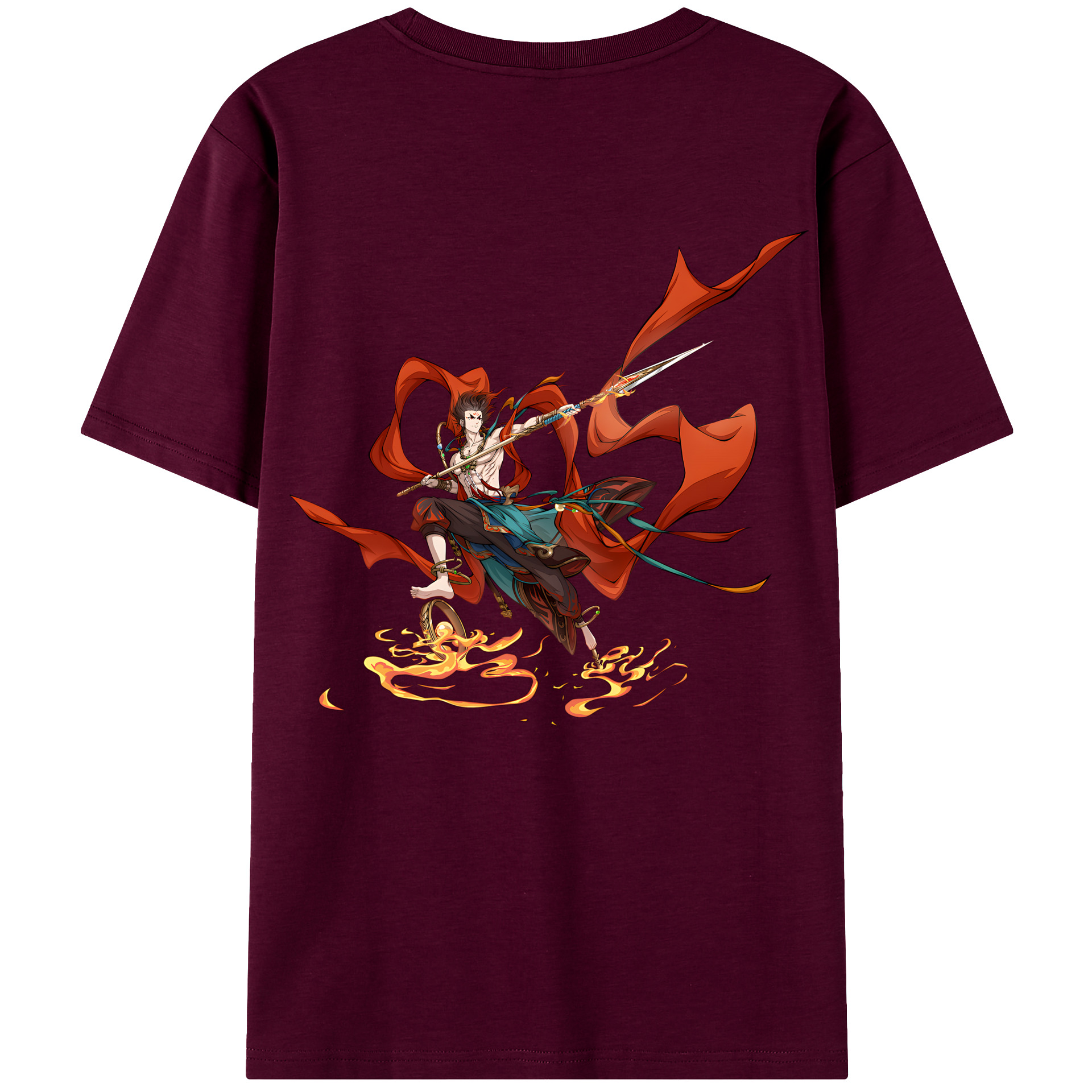 （画像用） Ne Zha 2 ナタ 魔童の大暴れ レディース半袖Tシャツ(バックプリント)